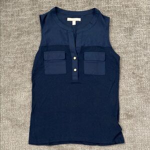 Banana Republic Dark Blue Sleeveless Top